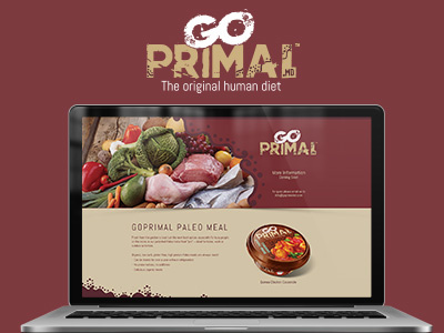 GOPRIMAL.MD The Original Human Diet abelregularfont azizdesigner brochure freelanceuaedesigner goprimal goprimalmd microsite onepagesite printdesign theoriginalhumandiet website