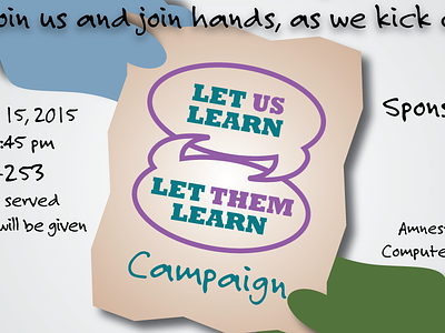 NCC Let Us Learn Campaign adobe illustrator campaign nassau community college pantone poster