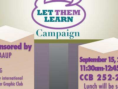 NCC Let Us Learn Campaign Rebound 2 adobe illustrator campaign nassau community college pantone poster