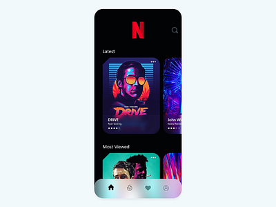Netflix App Redesign app appdesign branding clean design elegant ios iphone minimal netflix ui uid ux
