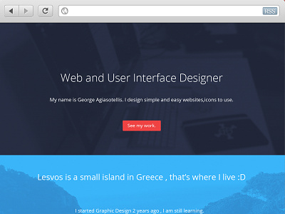 Blog blog blue designer my redesign safari ui web website work