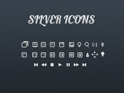 Silver Icons buy collection download icons landing pack page ui