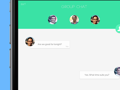 Group Chat app clean design elegant ios iphone ui ux