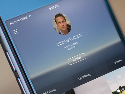 Profile Page app blue clean development elegant ios iphone photos profile ui