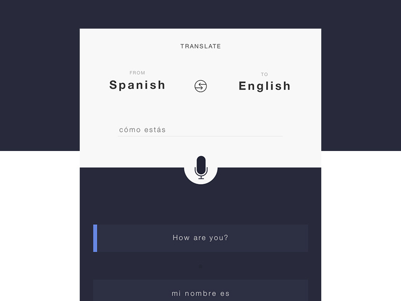 Translate app by DesignDesk on Dribbble