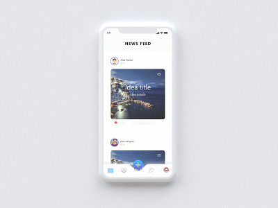Collab App Progress aplication app blue clean design elegant feed illustration ios iphone minimal new news startup ui uidesign uiux ux uxdesign