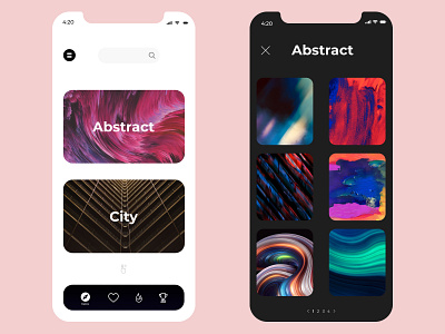 Wallpaper app UI app clean design elegant ios iphone minimal new ui ux wallpaper wallpapers