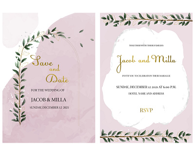 wedding invitation design graphic design holiday illustration vector