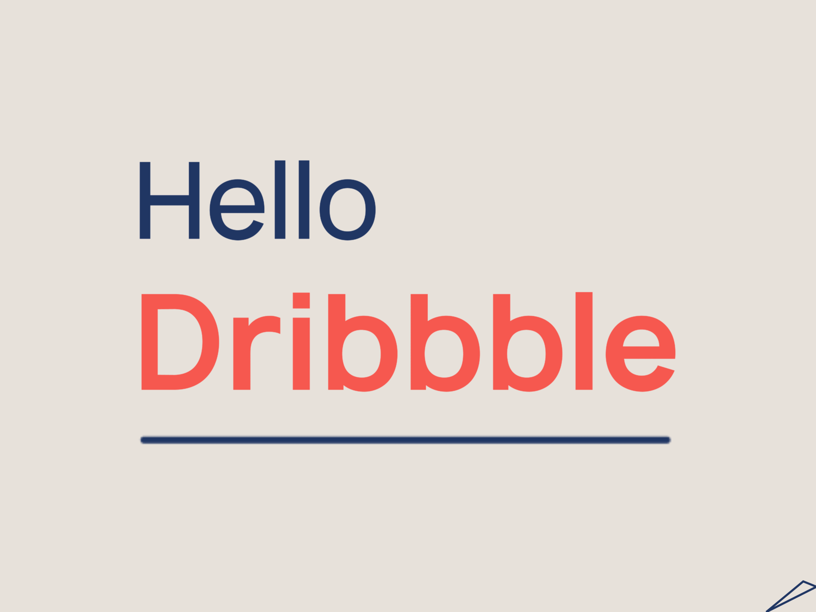Hello Dribbble animation debut hand hello notepad pencil perspective