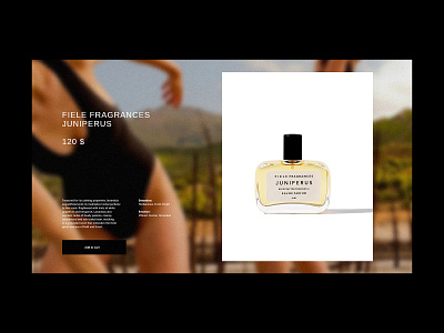 Fragrance Product Page beauty website brand identity branding clean cosmetic e commerce website ecommerce shop fashion fragrance interface skincare typography ui user interface design website
