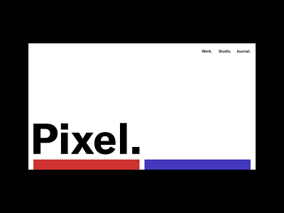 Pixel agency freelancer minimal personal pixel website