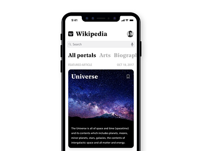 Wikipedia for iPhone X cards iphone x news search serif wikipedia
