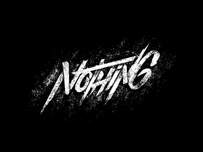 -NTHNG- lettering nothing sketch