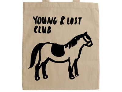 Young and Lost Club tote bag illustration ink pony