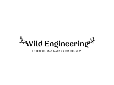 Wild Engineering - A brand branding deer design iot logo nature stag technology text type typography vector wild