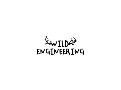 Wild Engineering - B branding deer design engineering illustration lettering logo nature stag text type typography wild