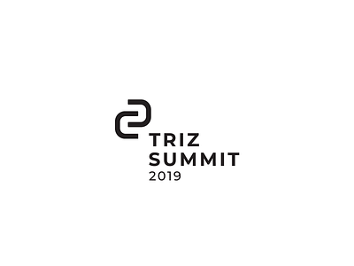 TRIZ Summit abstract branding geometric logo text typography vector