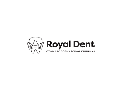 Royal Dent branding dental dentist design glyph logo royal vector