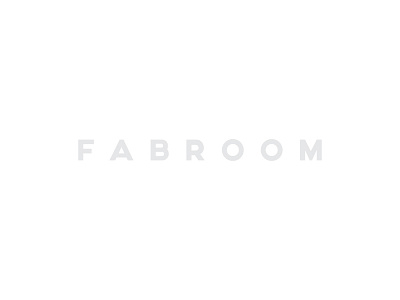 Fabroom logo cloth designer fashion lettering light logo showroom typography workshop