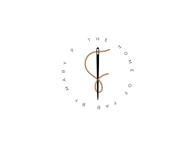 Fabroom Logo Ideation brand circle clothing fashion flat glyph logo needle symbol thread trendy vintage