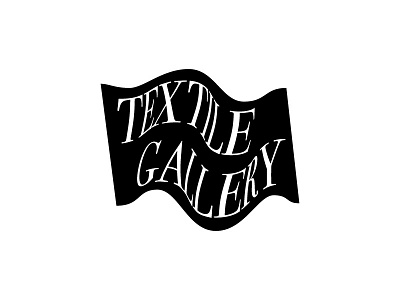 Textile Gallery Logo art branding contemporary design fabrics fashion gallery lettering liquid logo mesh naming new age shape text textile typography