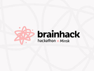 Brainhack Hackathon brain brand branding conference doodle event hackathon logo logodesign logos logotype pattern thoughts type vector