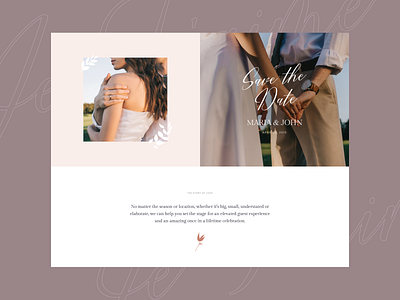 Wedding Agency Part 1 agency celebration design invitation landing love savethedate typography ui ux web website wedding