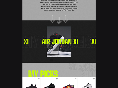 Sneakerhead Part 2 big type design fashion sneakerhead sneakers sport typography ui ux web website