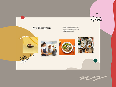 Food Blog Part 2 bright colors colorful design food food blog foodie instagram typography ui ux web website
