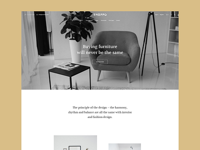 Furniture Studio decor design interior shop typography ui ux web website