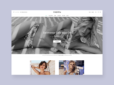 Women's Swimwear & Beachwear Online Shop design fashion shop typography ui ux web website