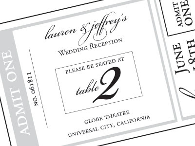 Wedding Escort Card