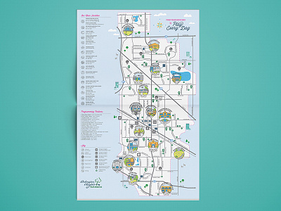Arlington Heights Park District Map icons illustration map park visitors