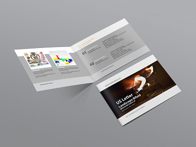 Landscape Brochure Mock-up 4 pages 5 pages bifold brochures catalog landscape mock up