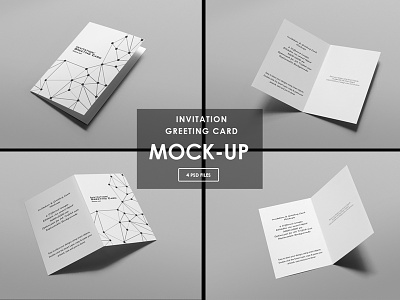 Invitation / Greeting Card Mock-Ups greeting card invitation invitation mock up mock up mock up mock up template mockup modern