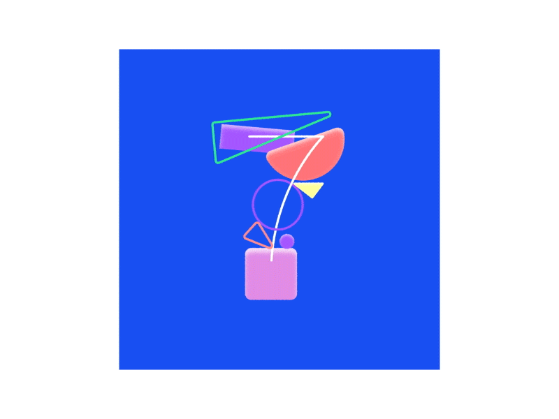 7 for 36 Days of Type 36 days of type 36daysoftype 36daysoftype 07 7 after affects colors gif loop motion shapes smooth type