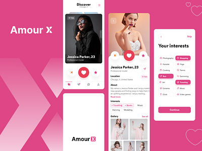 Dating App UI Design app branding design graphic design illustration logo typography ui ux vector