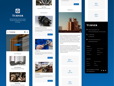 Website UI design for an Industrial Company app branding design graphic design illustration ui ux vector web web design web ui