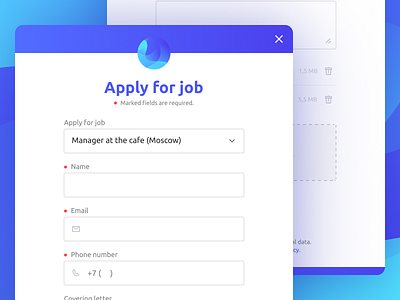 #001 Form apply attach form job vacancy web