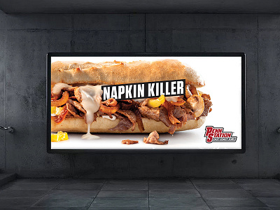 Napkin Killer advertise art billboard branding design food iconography illustration kochersperger mike kochersperger typography