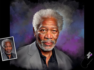 Digital Portrait of Morgan Freeman