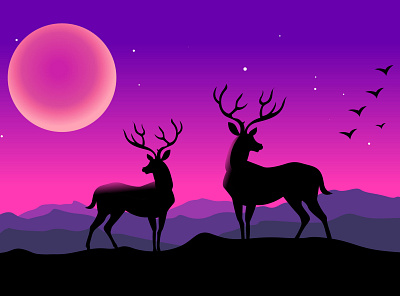 Deer Background 3d logo background design design graphic design illustration isometric logo logo vector