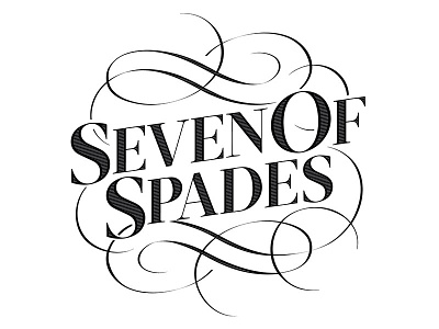 The Type Deck Seven Of Spades Typography Typeinspire 01 playing cards card gift christmas poker hand lettering illustration ligatures type typography