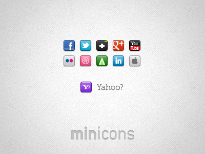 Mini Social Icons icons mini sharing social subtle wip