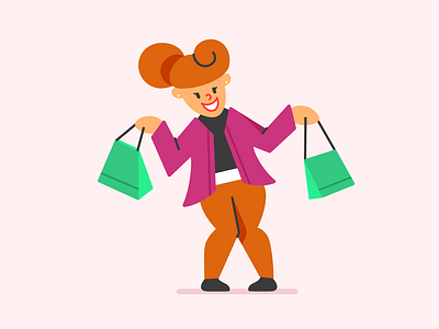 Flat Design Illustration for Shopping - Shopping Bag