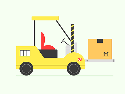 Flat Illustration Design for Shopping - Forklift