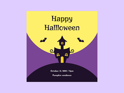 Halloween Poster Vector Illustration design flat design flat illustration ghost graphic design halloween illustration poster vector
