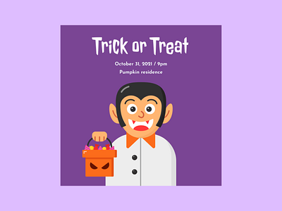 Halloween Poster Vector Illustration design flat design flat illustration graphic design halloween illustration poster scary vector