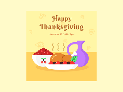 Thanksgiving Poster Vector Illustration