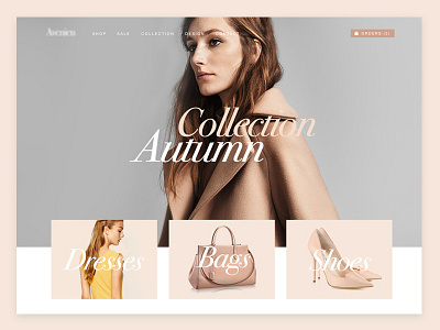 Aveniue - Home Page branding ecommerce fashion flat modern responsive ui web women